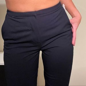 Mid-rise Navy straight legged trousers